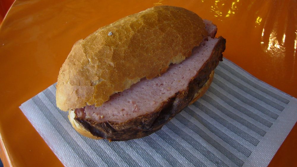 Hausgemachter Leberkäse, warm